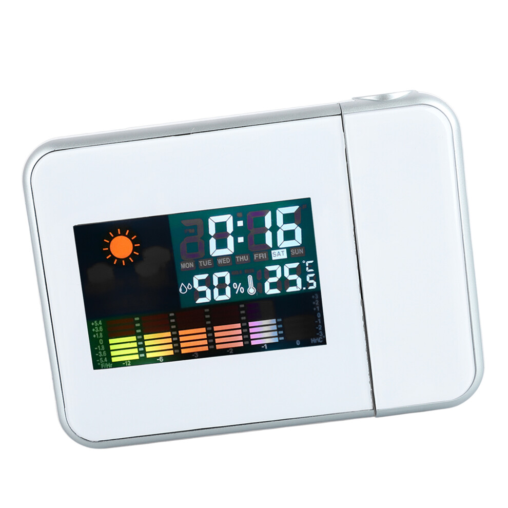 180 Rotating Digital Projection Alarm Clock With Temperature & Humidity 4961370602439