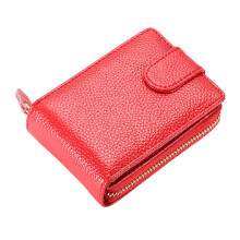 Fashion ID Credit Card Holder Blocking Business Pocket-RFID red
