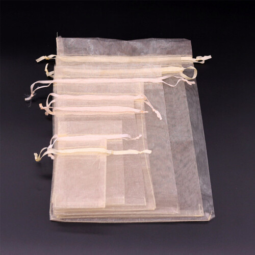 100 Stück Organza-Beutel, transparente-9*12cm