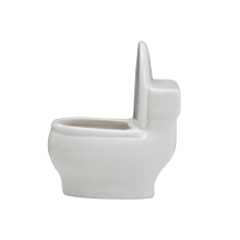 3Stk Home Keramik Weiß Lustige Toilettenform Für Kakteen