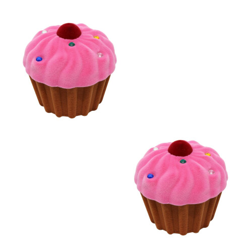 2Stk Ringbox Rosa Schmuckkasten Mini 1