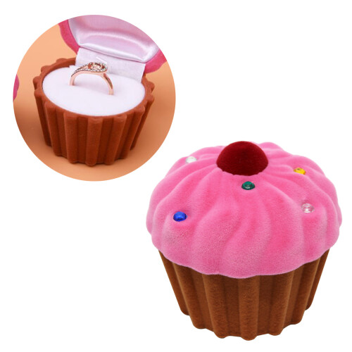 2Stk Ringbox Rosa Schmuckkasten Mini