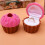 2Stk Ringbox Rosa Schmuckkasten Mini 10