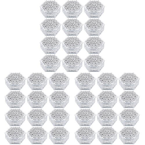 36Stk Kleine Silber Candy Case Vielseitig 1