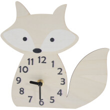 2Stk Wanduhr Fuchs Holz Leise Für Büro Und Zuhause Khaki