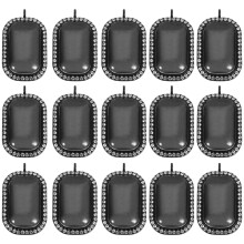 20Stk Vintage Anhängertrays Metall Schwarz Für DIY Schmuck Und Basteln