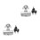 2Sets Vendingmaschinen-T-Form-Schloss Aus Robustem Eisen, 9
