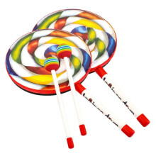 Orff Instruments 2Pack Lollipop Drums 6 Tum Dansrekvisita Slagverksinstrument Handtrumma FöRskoleutbildning Leksaker