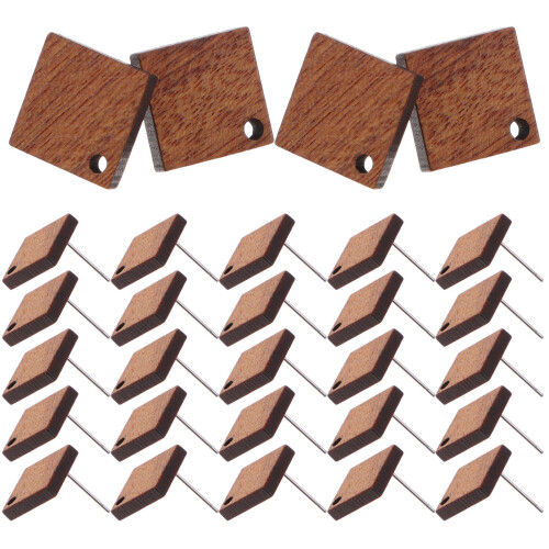 60Ud Bases De Pendientes De Madera Para Decoración Estilo Café