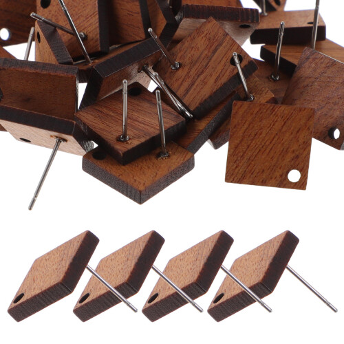 60Ud Bases De Pendientes De Madera Para Decoración Estilo Café 1