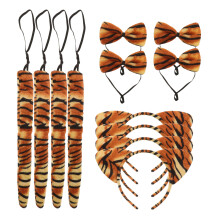 16Sets Tiger Cosplay Ohrenschmuck Leicht Kostüm Accessoire Set