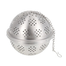 2Ud Filtros Esféricos De Té De Acero Inoxidable Reutilizables Plata