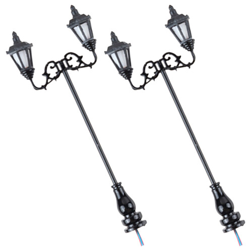 8Ud Mini Farolas Negras Para Adornos De Casas Y Pequeños