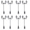 8Ud Mini Farolas Negras Para Adornos De Casas Y Pequeños 5