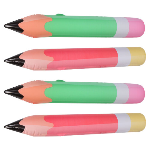 20Ud Globos Lápiz Inflables PVC Multicolor Para Decoración Escolar 2