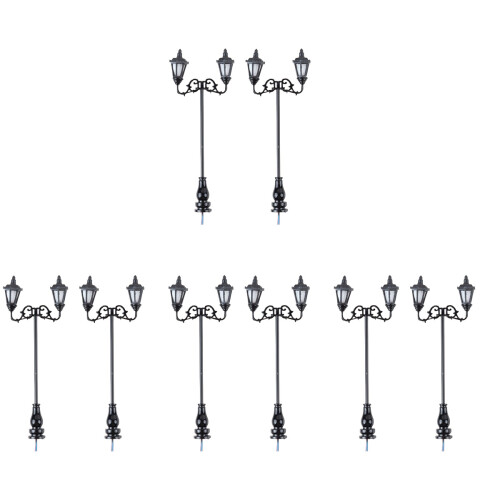 8Ud Mini Farolas Negras Para Adornos De Casas Y Pequeños 1