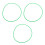 3Ud Anillo Soporte Verde PU Accesorio De 8