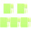 5 Mini Maquillaje Verde Con Estuche Ideal Para 4