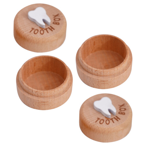 4Ud Caja De Almacenaje Madera Para Bebé Y Pelo Caqui 2