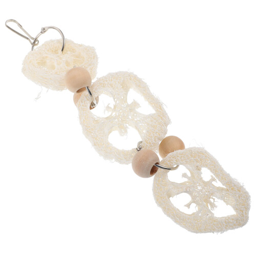 3Ud Accesorios Para Jaula De Loro De Luffa Beige 1