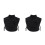2Ud Cuello Falso Negro Mujer Decoración Cómoda 7