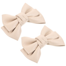 2Pares Clips Beige Cuero Zinc Decoración