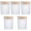 5Ud De Vidrio Con Tapa De Bambú Para Velas 5