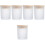 5Ud De Vidrio Con Tapa De Bambú Para Velas 6