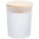 5Ud De Vidrio Con Tapa De Bambú Para Velas 2