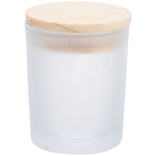 5Ud De Vidrio Con Tapa De Bambú Para Velas 1