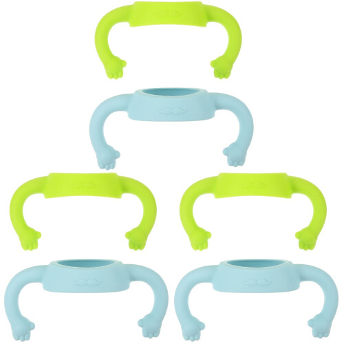 6Ud Mango Universal De Silicona Para Biberón Bebé Colores Variados 2