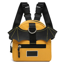 Summer Canvas Dog Hiking Backpack Harness Cute Bat Wing-yellow