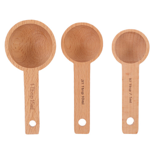 6Ud Cucharas Para Medir Café Y En Madera Marrón 2