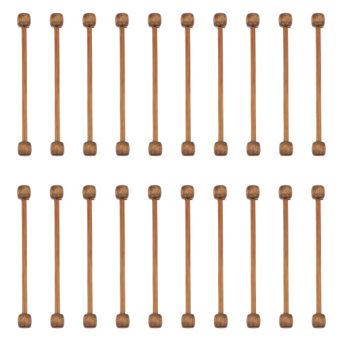40Ud Accesorios Mini Tapiz Bastones De Madera Marrón Para DIY Fácil