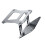 2Ud Elevador Estable Para Laptop Aluminio Plata Soporte Ergonómico 2