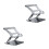 2Ud Elevador Estable Para Laptop Aluminio Plata Soporte Ergonómico 4