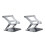 2Ud Elevador Estable Para Laptop Aluminio Plata Soporte Ergonómico 7