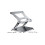 2Ud Elevador Estable Para Laptop Aluminio Plata Soporte Ergonómico 10