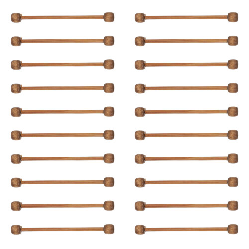 40Ud Accesorios Mini Tapiz Bastones De Madera Marrón Para DIY Fácil 1