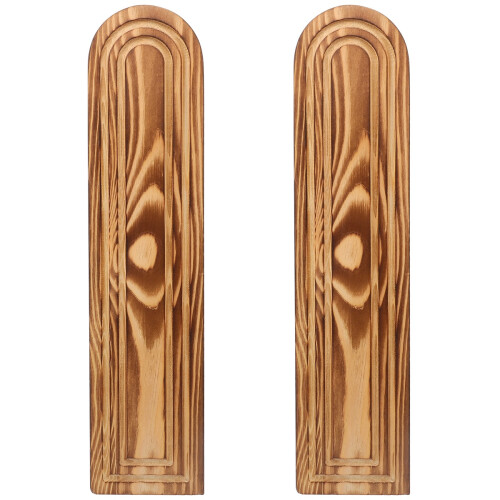 2Ud Maceteros Colgantes De Madera Marrón Para Plantas Y 2