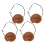 8Ud Accesorios Halloween Oculares Plástico Marrón Para Disfraz 2