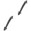 2Ud Negros De Metal Para Muebles Cocina 4