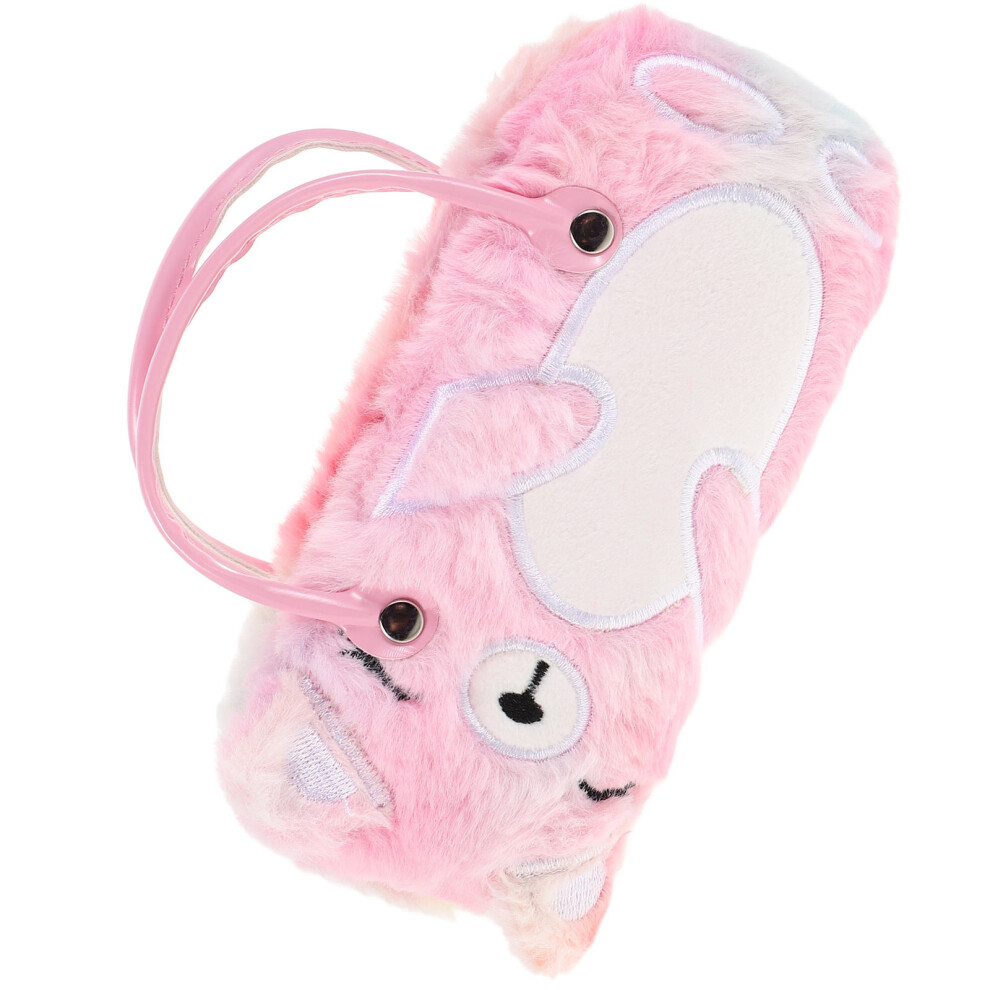 Aboofan 2Pcs Plush Eyeglass Case Cute Bear Soft Protective Hard Shell For Kids