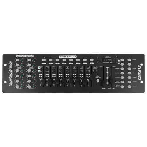 2Pièces Console Dmx192 Noire Pour Lumières De Scène