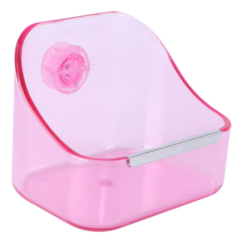 2Pièces Récipient Alimentation Rose Fixable Pour Cage De