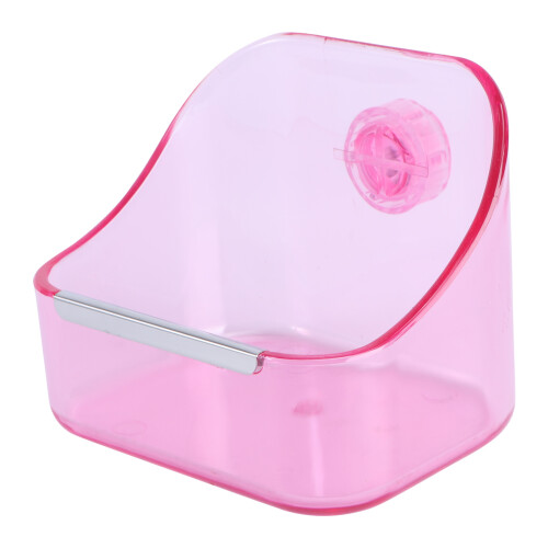 2Pièces Récipient Alimentation Rose Fixable Pour Cage De 1
