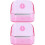 2Pièces Récipient Alimentation Rose Fixable Pour Cage De 6