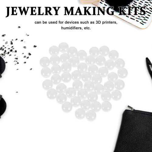 50Pièces Cabochons Verre Plat Pour Décoration 2