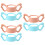6Pièces Poignées Ergonomiques Silicone Pour Bébé Rose 7
