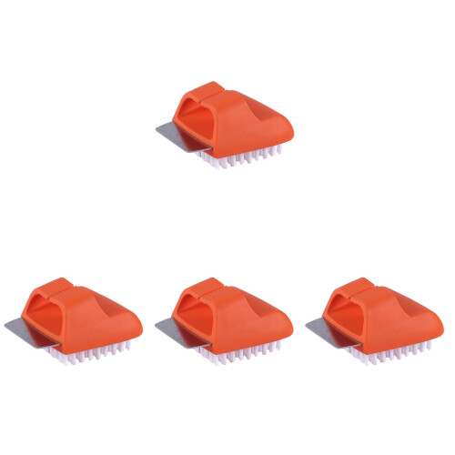 4Pièces Outils Nettoyage Bbq Gril Compacte Orange Polyvalente 1
